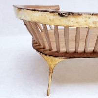 <a href="https://www.galeriegosserez.com/artistes/loellmann-valentin.html">Valentin Loellmann </a> - Brass - Lounge Chair with Spindled Back